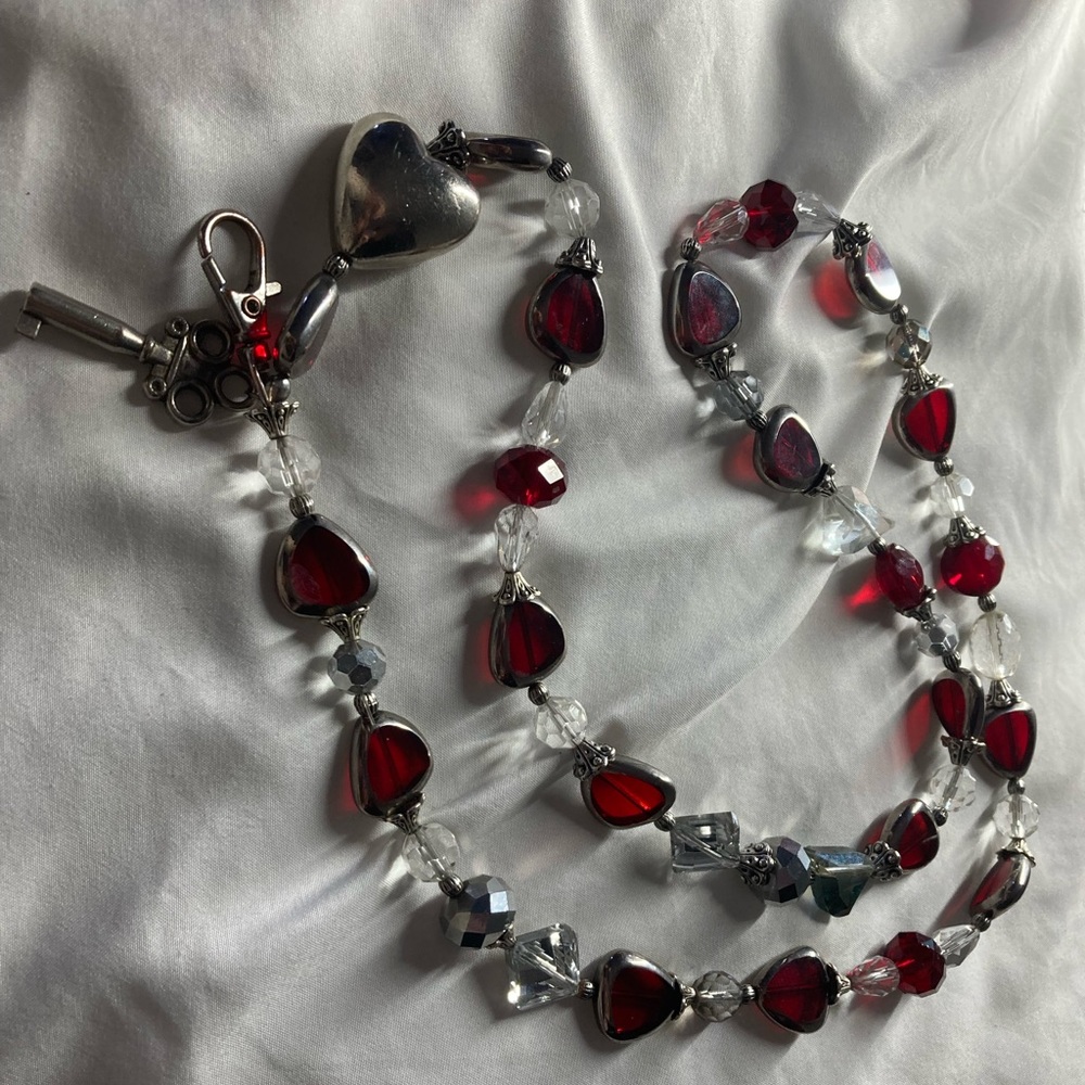 Glass beaded lanyard